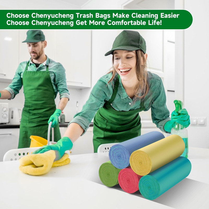 1.6 Gallon Small Trash Bags For Bathroom - Colorful Mini