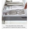 Yamazaki 5413 3D Oblique Cutlery Case, White, Approx. W13.8 x