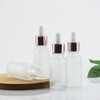 Wwolife 10 PCS 2/3oz (20ml) White Frosted Glass Dropper Bottles