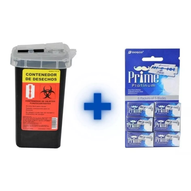 Multi Import Contenedor De Navajas + Navajas Dorco Prime Platinum