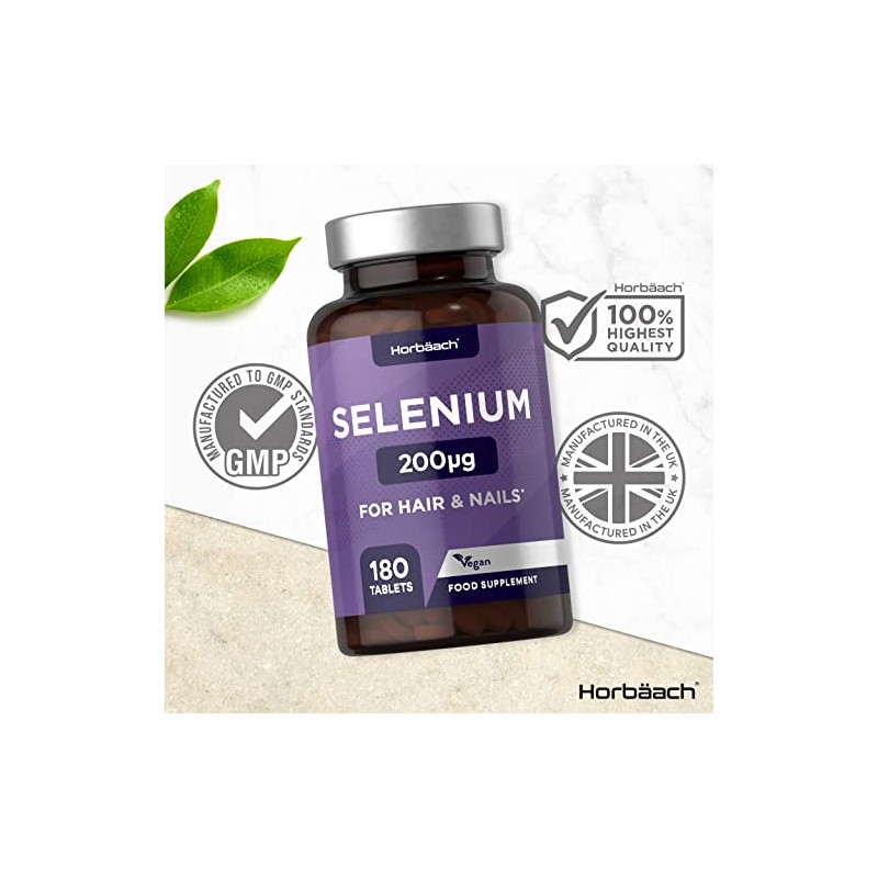 Selenium 200mcg Supplement | 180 High Strength Tablets | with
