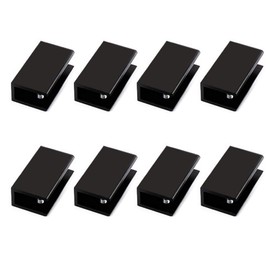 Kyien Pack of 8 Aluminum Alloy Square Glass Shelf Clamp Clip Holder Support Bracket (A: Suitable for 10-12 mm Thick Glass)