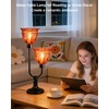 Lightdot Mid Century Modern Table Lamp Red Glass Vintage Lamp