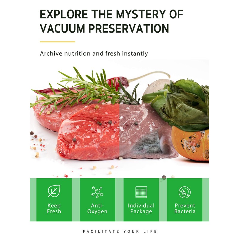 Syntus Vacuum Sealer Bags, 2 Pack 1 Roll 11" x