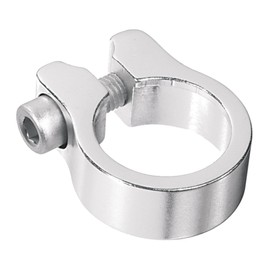 cyclingcolors Bicycle Seat Clamp, Lightweight Aluminium Seat Clamp, Clamp Suits, Frame Seat Tube, Diameter 31.8 mm (Silver)