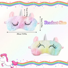 2PCS Kids Eye Masks for Sleeping, Plush Kids Sleep Mask, Unicorn Eye Mask, Cute Eye Mask, Kids Eye Mask for Women Girls Kids