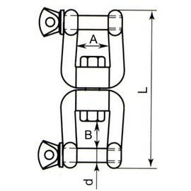6mm Jaw and Jaw Swivel - A4 (Marine Grade) Stainless - 2 Pack