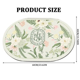 ZCSOWE Bath Mat Non-Slip Bathroom Rug Absorbent Bath Mat Bathroom Rug Non-Slip Washable Bath Mat Non-Slip Microfibre Bath Mat Suitable for Under the Door Kitchen Bathroom