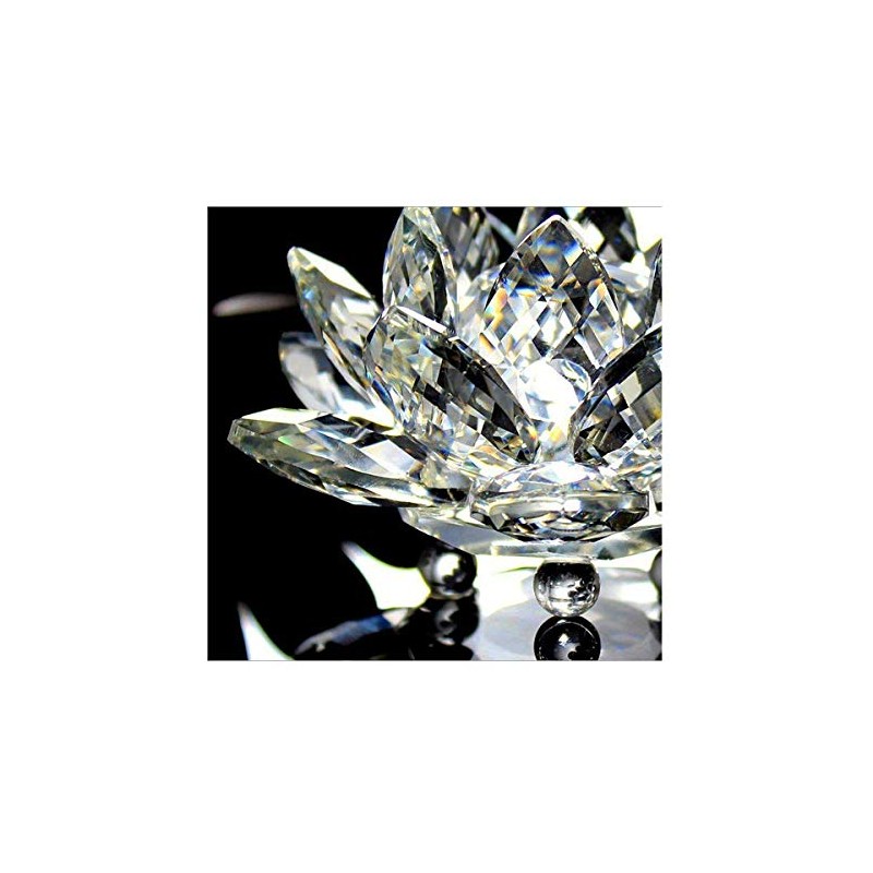 MSZSA CRYSTAL LOTUS FLOWER ORNAMENT LARGE CRYSTOCRAFT HOME DECOR FREE