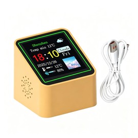 diymore WiFi Digital Alarm Clock with Temperature,Sunrise Alarm Clocks Humidity Weather Clockdigital Clock Small Weather Display,10 Themes for Seniors,Desktop,Office,Students USB Port