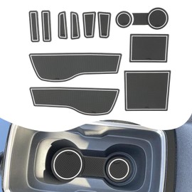 YEE PIN Mokka B Mokka E Rubber Mats Compatible with Opel Mokka B Mokka E 2021-2023 2024 Mats Mocha E Non-Slip for Centre Console Storage Box Interior (White)