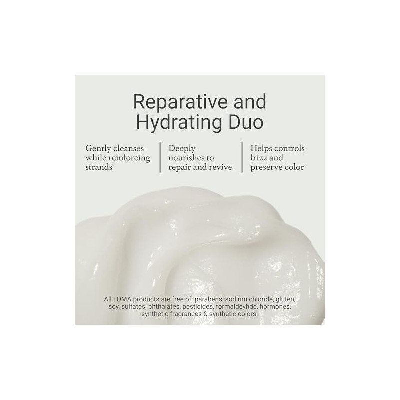 Loma Hair Care Nourishing Shampoo Nourishing Conditioner Duo, 12 oz.