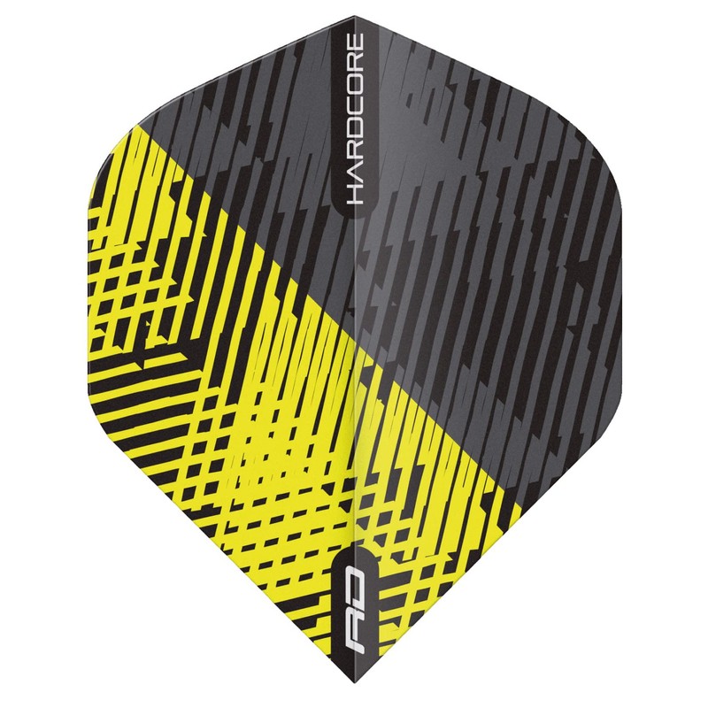 RED DRAGON Hardcore Radical Yellow and Black Fleck Dart Flight