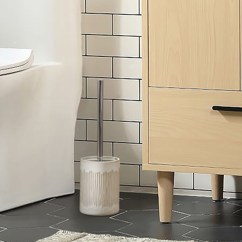 Motifeur Bathroom Accessories Ceramic Toilet Brush Set - Toilet Bowl