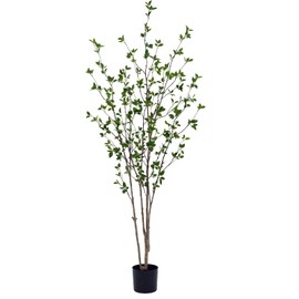 7ft Artificial Citrus Tree – Minimalist Faux Tree for Indoor Décor, Fake Critus Tree Perfect for Home, Office, Living Room, Bedroom & Porch