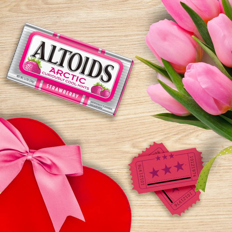 ALTOIDS Arctic Strawberry Breath Mints Hard Candy Bulk, 1.2 oz