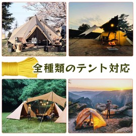 Paracord, 0.16 inch (4 mm), 9 Cores, Tent Rope, 66.3 ft (30 m), Guy Line, Load Capacity 617.3 lbs (280 kg), Tent Guy Rope, Parachute Cord, Outdoor Rope, Outdoor Use, DIY Knitting, Pet Collars and