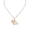 HANFLY 18K Rose Gold Plated Triceratops Dinosaur Necklace