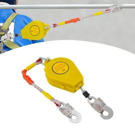 Self Retracting Lifeline 330lbs 10M Safety Fall Arrester Self Locking Fall Arrester Fall Arrest Fall Protection with Alloy Steel Hook & Steel Wire Rope for Roofing Climbing Construction Work at Height