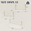 Wonder Comfort 3-Piece Wall Mounted Shelves, 3 Different Lengths Floating