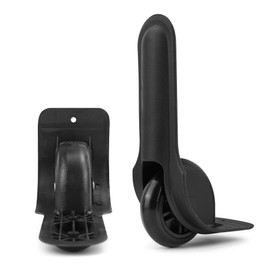 Zoofen Luggage Replacement Wheels 2 pcs Suitcase Rear Wheels Replacement Casters Black(ZD-009)