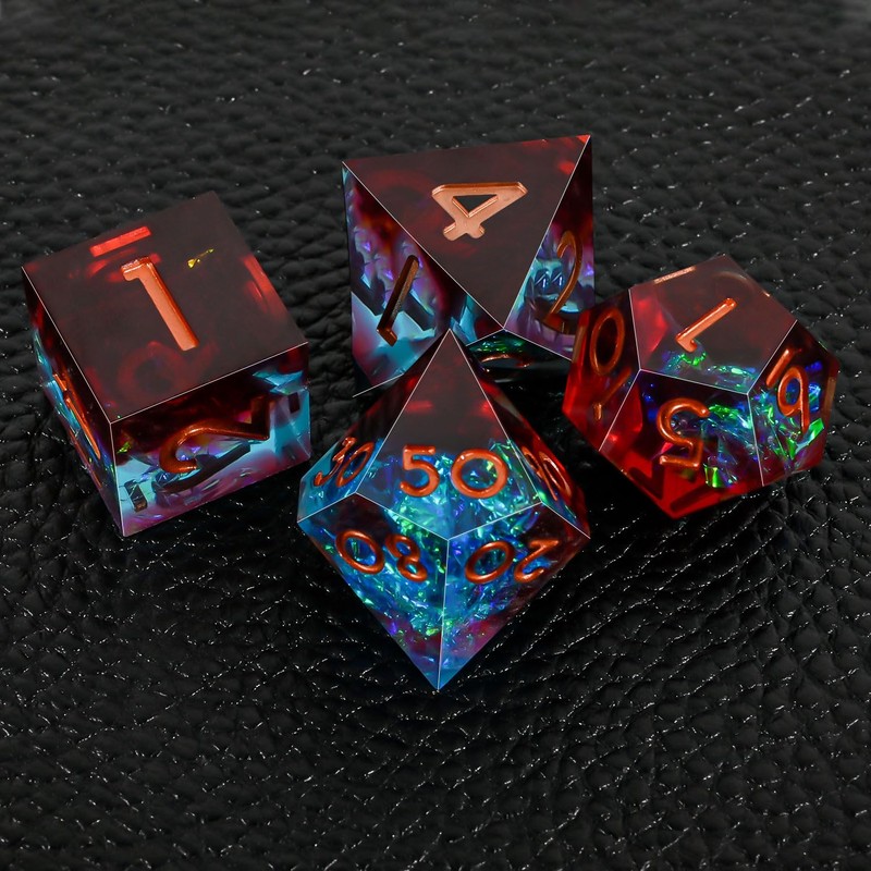 DND Dice Set Sharp Edge Dice Set 7 Piece DND