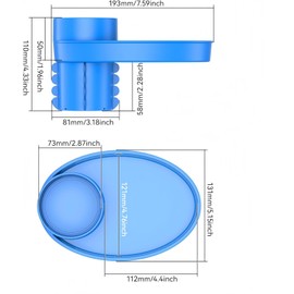 Car Seat Cup Holder Snack Tray - Easily Expands Cup Holder into 360° Cup & Travel Tray for Kids Car Seat, Booster, and Stroller(Blue)