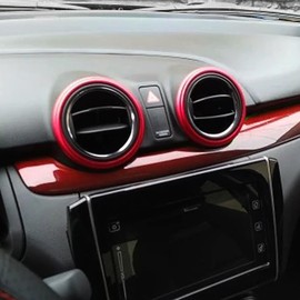 Swift Sports Air Conditioner Ring Interior Parts Interior Accessories 2PCS Red