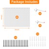 TORACK Metal Pegboard Panels and Hooks for Garage, Workbench, Shop,