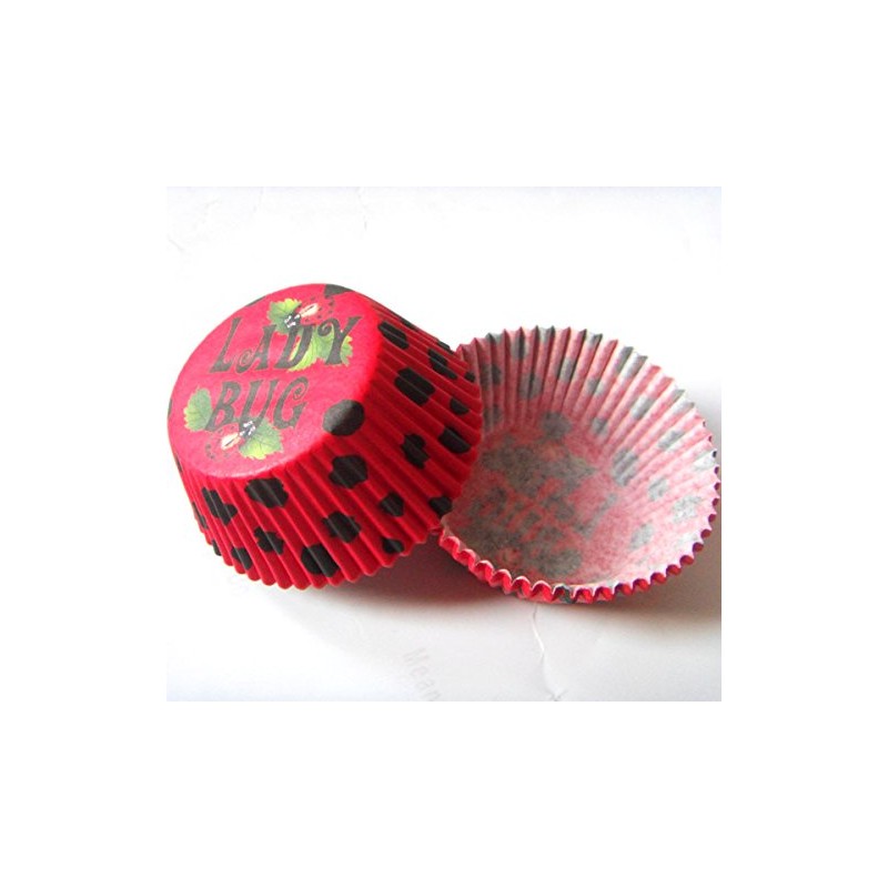 Lucky Star Red Ladybug Colorful Paper Muffin Cupcake Liners case