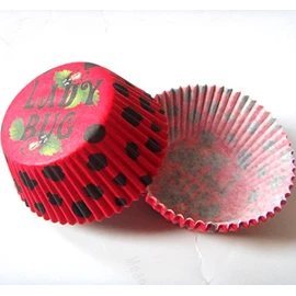 Lucky Star Red Ladybug Colorful Paper Muffin Cupcake Liners case Baking Cups 100 pcs,Standard Size 2x1.25inch
