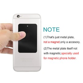 YIANERM 8 Packs Thin Metal Plate For Magnetic Car Phone Holder (4 Round and 4 Rectangle)