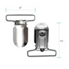 20 clips de 2,5 cm para chupete de metal resistentes