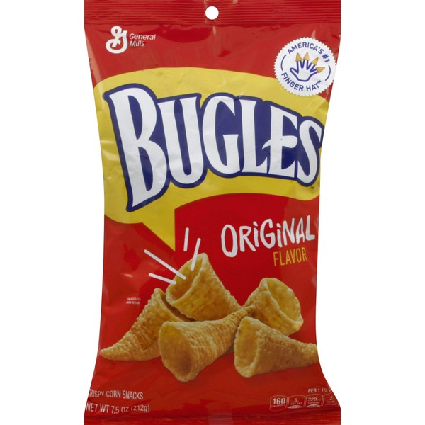 Bugles Original Flavor Corn Chips Bag, 7.5 oz