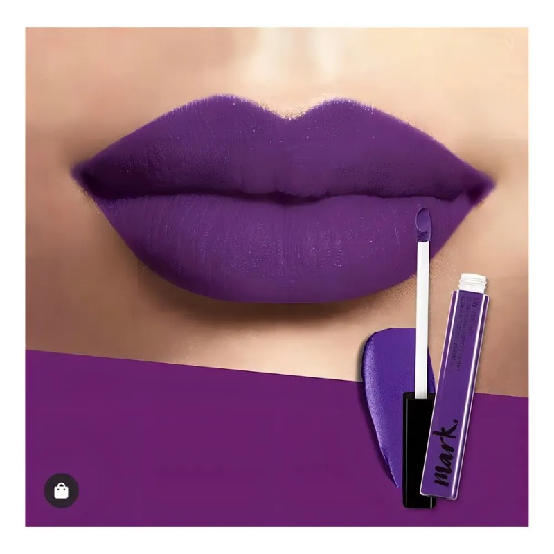 Labial Líquido Mate Fps 15 Mark Avon Color Morado Místico