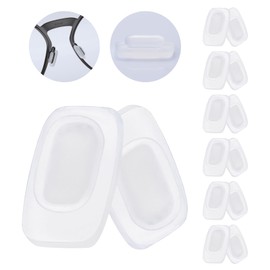 MYCOURAG 6 Pairs Replacement Silicone Rubber Nose Pieces Compatible with Costa South Point/Flagler/Ponce/Fernandina/Shipmaster/Wader; Oakley Cartridge/Spindle/Latch Key/Diecutter/Latch Alpha,White
