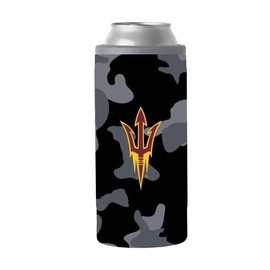 Logo Brands Arizona State Sun Devils Black Camo 12oz Slim Can Coolie