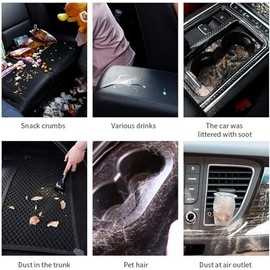 Aspiradora de mano inalámbrica, aspiradora for automóvil, aspiradora portátil de mano for automóvil, aspiradora en seco y húmedo, succión que puede...