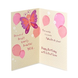 American Greetings Birthday Card for Daughter (Butterfly)