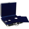 SAFE 9816 Aluminium Coin Case, Black, Includes 6 Royal Blue