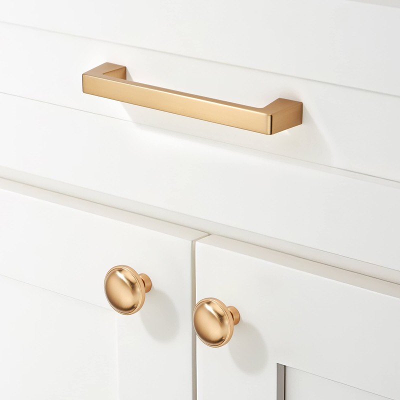 khtumeware 10 Pack 3.75 Inch(96mm) Kitchen Cabinet Handles,Champagne Bronze Cabinet