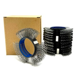 Metal Blaster Clearing/Abrasive Wire Wheel Belts/Coarse Wire Bristle for Surface Blasting/Corrosion and Rust Removal (0.7mm Carbon Spring Steel, A Box with Five)