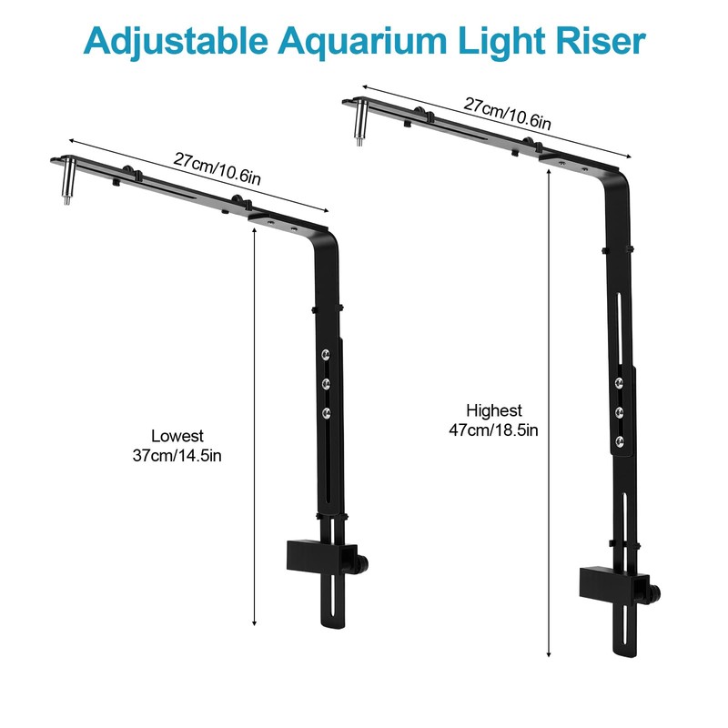 MEKOTRIN Adjustable Aquarium Light Bracket, Universal Aquarium Light Stand for