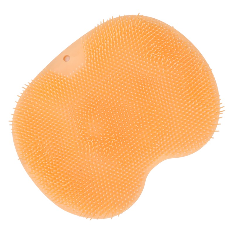 Foot Scrubber Massager with Suction Cups Orange Soft Foldable Shower