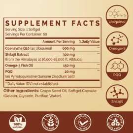 Ciaceae Coq10 Ubiquinol 600 Mg 60 Cápsulas Blandas