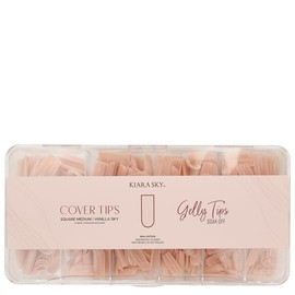 Kiara Sky Professional Nails Cover Gelly Tip Case Soft Gel Nail Extensions Square Medium - Vanilla Sky