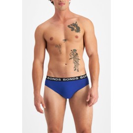 Bonds Men's Classic Everyday Brief Underwear in Cotton Blend For Men, 3-Pack