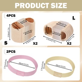 4 Stück Zehenspreizer Hallux Valgus + 2 Stück Hallux Valgus Zehenspreizer Trainingsband für den Zeh,Hallux Valgus Korrektur Set für Damen und Herren zur Schmerzlinderung von Ballenzehen