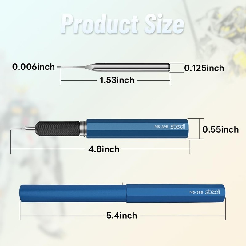 stedi Model Scriber Chisel,Tungsten steel Blades 0.15mm,for Modeling Hobby,RG Scale