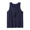Cute Leaves Pattern Botanical Leaf Minimalism Japandi Tank Top